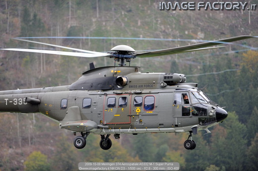 2009-10-08 Meiringen 374 Aerospatiale AS332 M-1 Super Puma